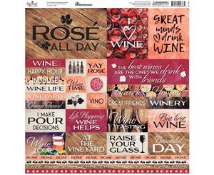 Reminisce Box Cardstock Stickers 12 inchX12 inch - Rose All Day