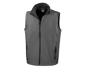 Result Mens Core Printable Softshell Bodywarmer (Charcoal / Black) - RW3699