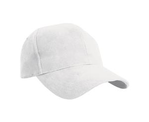 Result Pro Style Heavy Brushed Cotton Baseball Cap (White) - BC965