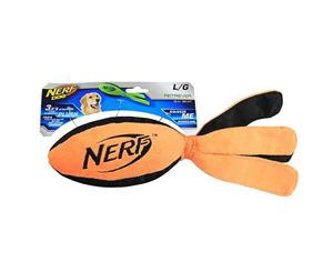 Retriever Football with Tail Dog Toy - Orange - Large 38cm (NERF)