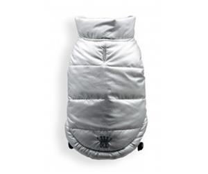 Reversible Puffer Vest - Silver/ Argyle