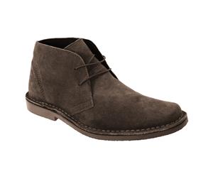 Roamers Mens Real Suede Classic Desert Boots (Dark Brown) - DF116