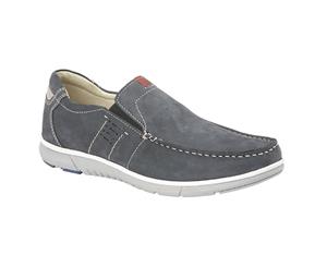 Roamers Mens Twin Gusset Panel Casual Shoes (Navy) - DF1597