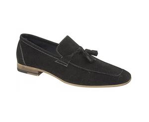 Route 21 Mens Tassle Trimmed Apron Casual Shoes (Black) - DF1174