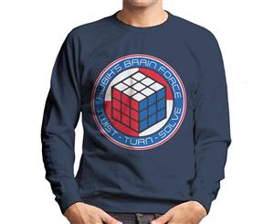 Rubik's Brain Force Men's Sweatshirt - Navy Blue