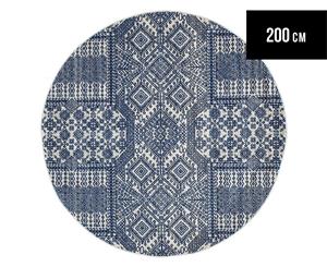 Rug Culture 200x200cm Mirage 351 Round Rug - Navy