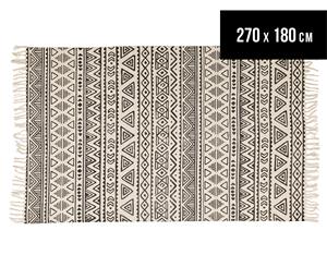 Rug Culture 270x180cm Zulu Flatweave Rug - Ivory