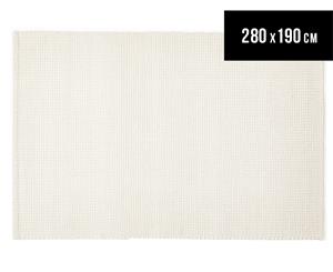 Rug Culture 280x190cm Hand Woven Clouds Rug - White