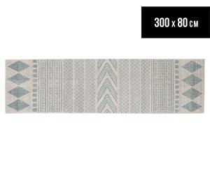 Rug Culture 300x80cm Mirage 359 Modern Runner Rug - Blue