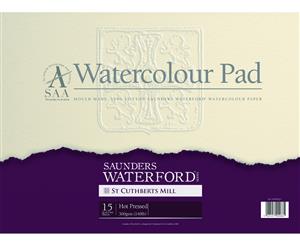 SAA Saunders Waterford Pad 300gsm 1/8 imperial (11x7.5"/19x28cm) Hot Pressed