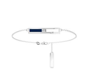 San Diego Padres Diamond Link Bracelet For Women In Sterling Silver Design by BIXLER - Sterling Silver