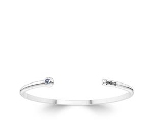 San Diego Padres Sapphire Cuff Bracelet For Women In Sterling Silver Design by BIXLER - Sterling Silver