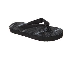 Sand Rocks Childrens Boys Shark Flip Flops (Black) - FLIP304