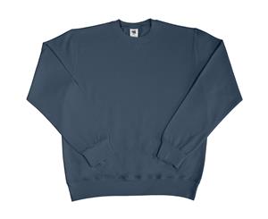 Sg Mens Long Sleeve Crew Neck Sweatshirt Top (Denim) - BC1066