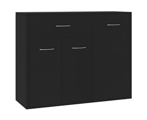 Sideboard Black 88x30x70cm Chipboard Storage Chest Cupboard Dresser