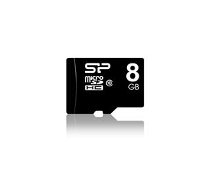 Silicon Power Class10 Series Micro SD UHS-1 8GB w/ Adapter - Memory Card File Backup Storage