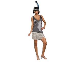 Silver Flapper 20s Adult Costume