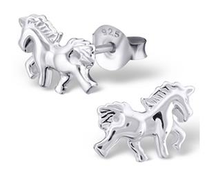 Silver Unicorn Ear Studs