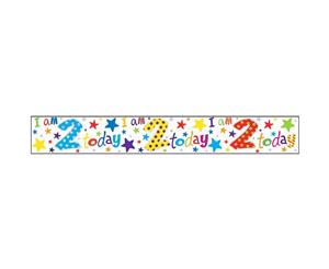 Simon Elvin Age 2 Foil Banner (Pack Of 6) (Multicoloured) - SG15864