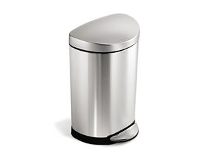 Simplehuman 10L Semi-Round Step Trash Can Stainless Steel