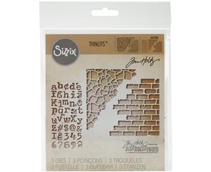 Sizzix Thinlits Dies 3/Pkg By Tim Holtz-Mixed Media #3