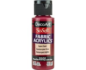 SoSoft Fabric Acrylic Paint 2oz - Santa Red