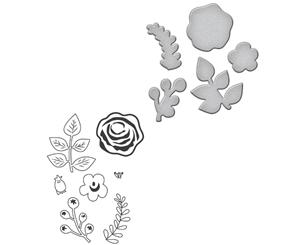 Spellbinders Stamp & Die Set Floral Divine SDS-012