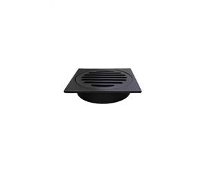 Square Black Brass Floor Waste Drain Shower Grate 110*110mm