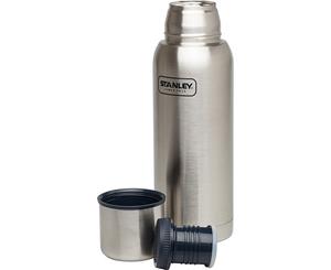 Stanley Adventure 1L Double Wall Vacuum Insulated Flask Stainless - Water Hot / Cold 24hrs - Brushed Stainless