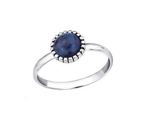 Sterling Silver Sodalite Midi Ring