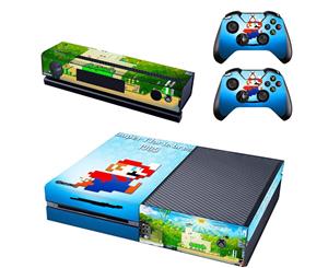 Super Mario Bros Xbox One Console SKIN + 2 x Controller Stickers Decal - Pad