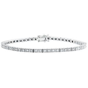 Tennis Bracelet with 1 Carat TW of Diamonds in 10ct White Gold