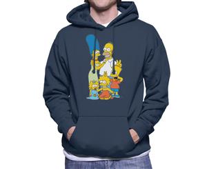 The Simpsons Silly Photo Men's Hooded Sweatshirt - Navy Blue