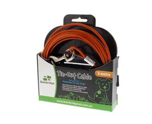 Tie Out Cable 6m Bainbridge Includes Two Snap Hooks Crack Resistant Easy Setup