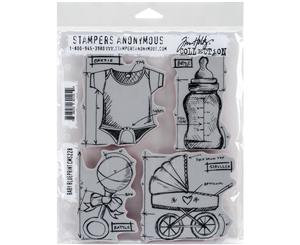 Tim Holtz Cling Stamps 7&quotX8.5"-Baby Blueprint