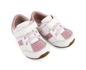 Toddler Leather Trainers Pink & White