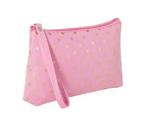 Travel Wallet Cosmetic Bag with Zipper - Pink