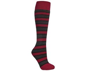 Trespass Mens Carrar Striped Ski Tube Socks (Ruby Stripe) - TP867