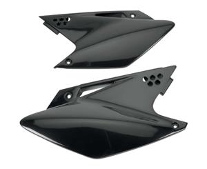 UFO Plastic SIDE PANELS Kawasaki Motor Bike KX250F 2006-2008 Model BLACK