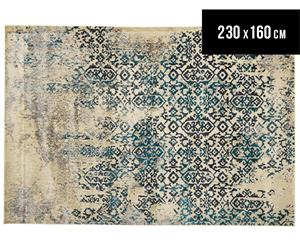 Urban Floor Art Ancient 230x160cm Jute Rug - Blue/Cream