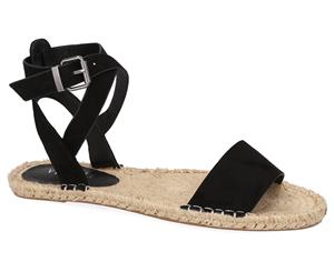 Verali Women's Enya Espadrille Sandals - Black Micro