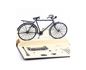 Vintage Bike 3D Pop up Greeting Card