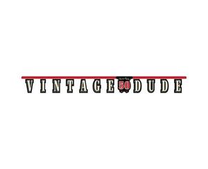 Vintage Dude 50th Birthday Jointed Banner