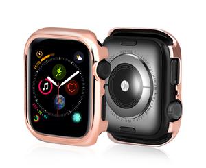 WIWU Ultra-Thin PC Plated Bumper Anti-Scratch Full Cover for Apple Watch-Rose glod