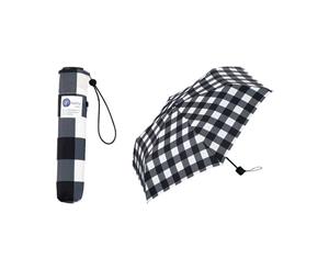 W.P.C Unnurella Folding Umbrella - black-and-white-checkered