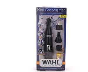 Wahl Mini Groomsman Wet/Dry 3-in-1 Personal Trimmer Nose Ear Eyebrow Brow Hair