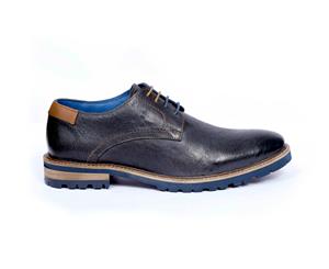 Waller - Men's Leather Derby Shoes in Black