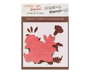 Wendy Vecchi - Studio 490 Stamp It Stencil It 7 inch X8.5 inch Freshly Picked