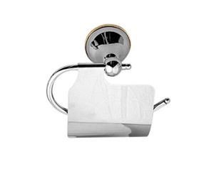 White Byron Toilet Roll Holder with Flap