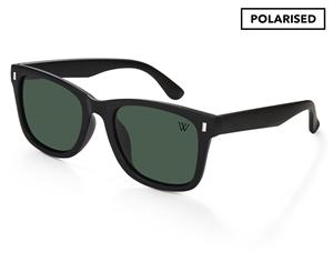 Winstonne Men's Bryson Polarised Sunglasses - Matte Black/Green